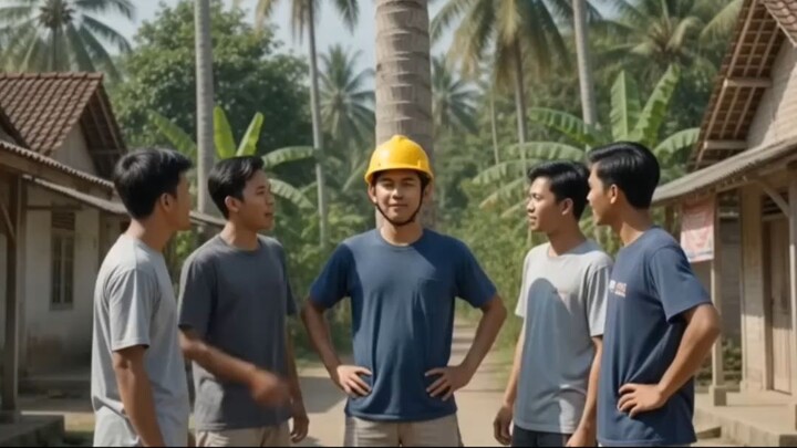 I am Lucky of Wearing Helmet