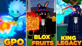 PASSEI 8 HORAS PRA CONSEGUIR FRUTAS EM VÁRIOS JOGOS DE ONE PIECE DO ROBLOX!!