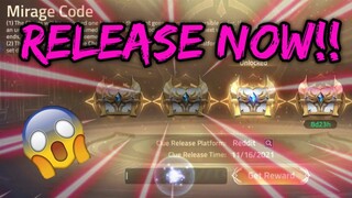 OFFICIAL MIRAGE CODE + SUMMON HERO 😱😱😱😱😯😯 | Mobile Legends: Adventure