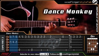 TONES AND I - Dance Monkey - Cover (Fingerstyle Guitar Cover) + TABS Tutorial