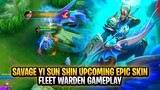 SAVAGE! Yi Sun Shin Upcoming New Epic Skin "Fleet Warden" Gameplay | Mobile Legends: Bang Bang