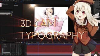 3D CAM typography | After effects Tutorial