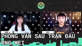 "TÔI ĐANG RẤT MUỐN ĐỐI ĐẦU VỚI ONER CỦA T1" | Phỏng vấn RNG.Wei (Vietsub) | RNG vs PSG | MSI 2022