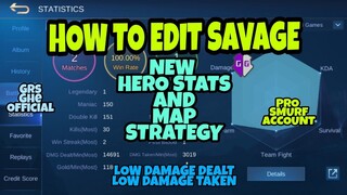 How To Edit Savage With Low Damage Dealt  | new Strategy