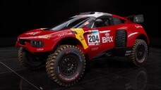 Car Prodrive hunter T1+ in Dakar Desert Rally. Bahrain raid xtreme
