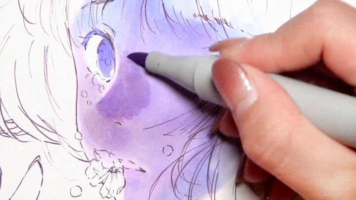 How can I draw with only one purple color? ? (2)