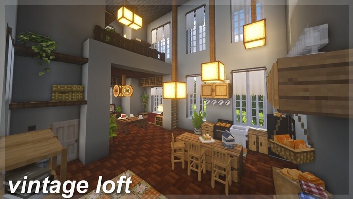 [Minecraft] Industrial Vintage loft Apartment 🧸🌿 | CIT Resource Packs