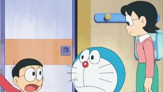 Nobita uses the Thousand Needle Badge to make the lie come true