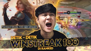 DETIK-DETIK JEJE WINSTREAK 100 DI RANKED TANPA KALAH ! MOMEN LANGKA SEORANG PUBLIK - Mobile Legends