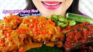 ASMR AYAM GULAI SPICY MCD, TERONG BALADO | MUKBANG |  EATING SOUNDS