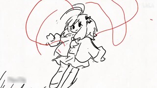 Initial attempt at board animation/battle storyboard practice/small animation practice-flipaclip cha