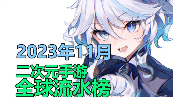 Peringkat pendapatan global game seluler anime buatan dalam negeri, edisi November 2023 — Genshin Im