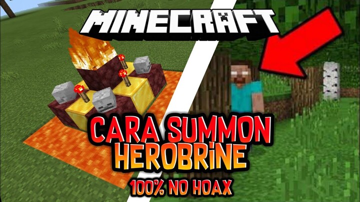 Cara summon herobrine - Minecraft pe | 2020 - NO HOAX