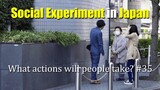Young man cursing old lady with cane for getting in his way. | Social Experiment in Japan