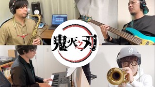 "Demon Slayer" divine song cover medley, professional jazz quartet [JABBERLOOP]