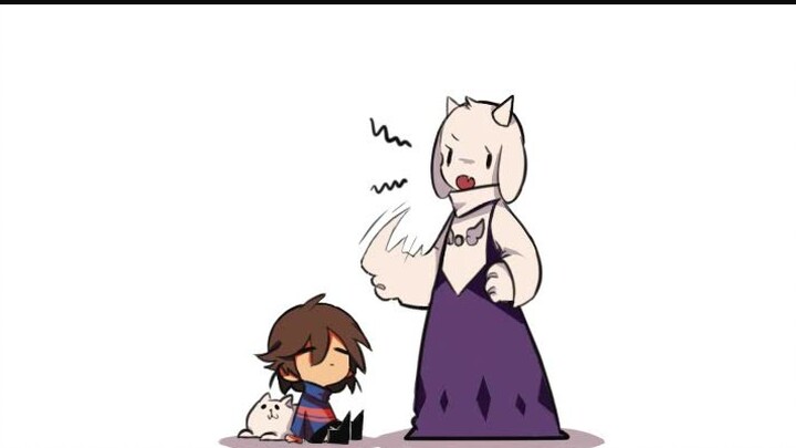 The sheep mother just kept scolding Frisk.