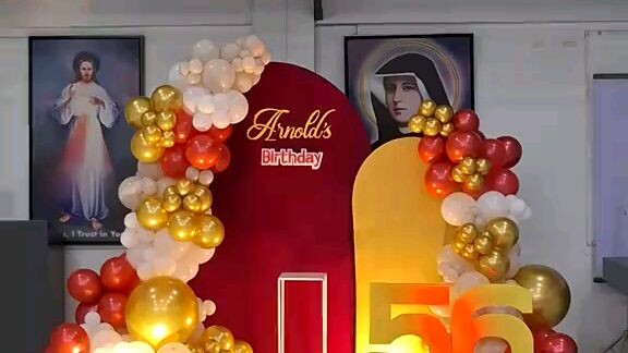 56TH BIRTHDAY backdrop DESIGN idea