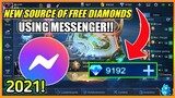 NEW! FREE DIAMONDS USING MESSENGER ONLY!! 2021 (CLAIM NOW!) || MOBILE LEGENDS BANG BANG