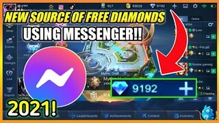 NEW! FREE DIAMONDS USING MESSENGER ONLY!! 2021 (CLAIM NOW!) || MOBILE LEGENDS BANG BANG