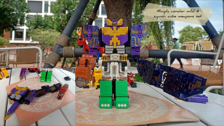 robot minipla gods of all animals condor wild & zyuoh cube weapons set zyuohger