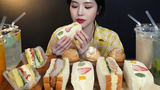 SUB)🍓 🥪 (ft) sandwich & juice mukbang asmr
