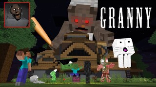 Monster School : GRANNY HORROR GAME CHALLENGE - Minecraft Animation