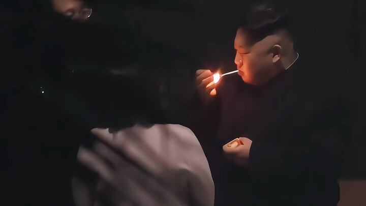 The general never puts down his cigarette!