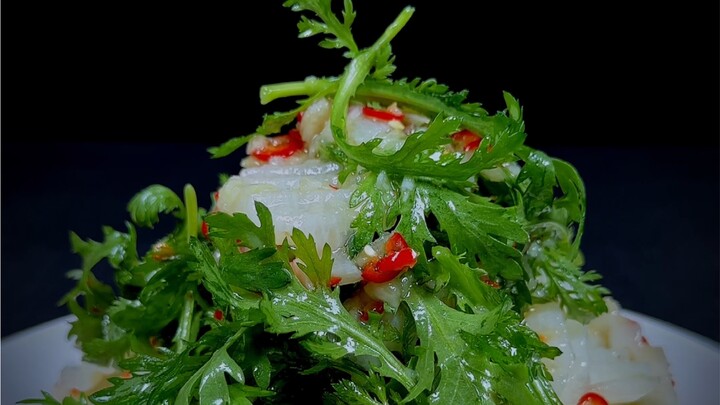 Ubi jalar campur sawi putih segar dan menghilangkan rasa enek