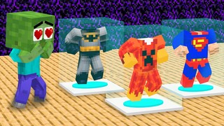 Monster School: Fire Baby Zombie Become Superhero War Iron Golem - Sad Story - Minecraft Animation