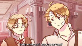 【APH/手書】HWS漫畫劇情-獨立戰爭之前【北米】