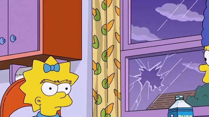 Expired milk makes the Simpsons grow up quickly, and Bart's beard is so funny