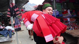 A Đô bắ.t vợ ở chợ phiên -  Ẩm thực chợ phiên Bắc Hà #3