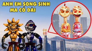 GTA 5 SUN Và MOON Tí Hon Gặp Anh Em Song Sinh Ma Cổ Dài Và Xe Lửa Ăn Thịt Đang Triệu Hồi Quái Vật !