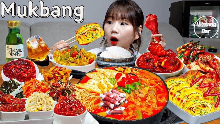 🍱전통시장 털어만든 15찬 집밥 한상🥘 상다리 부러지는 차돌박이된장전골 한식집밥 먹방 혼술 KOREAN HOMEMEAL MUKBANG ASMR EATINGSHOW REALSOUND