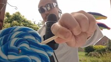 ASMR Huge Cookies & Cream Lollipop Fast & Agressive Eating Sounds