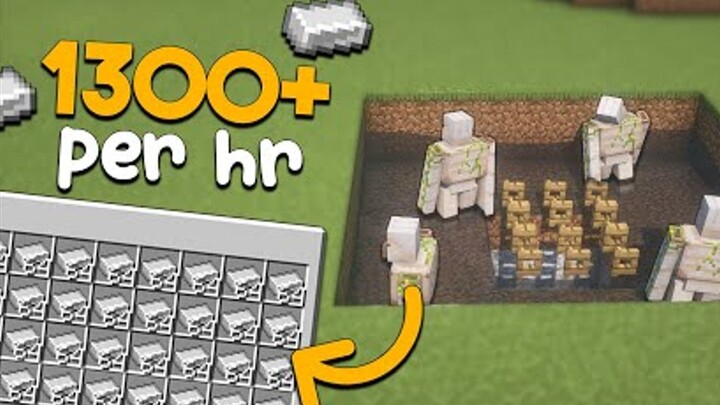 【Minecraft】你没见过的嵌入式极简四核刷铁机！无需命名牌！时产1300+