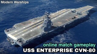 Modern Warships: USS ENTERPRISE CVN-80 in action. online gameplay.