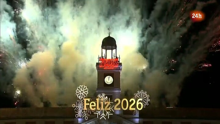 Feliz Año Nuevo En Madrid España Del Canal RTVE 24 Horas 🇪🇸🇪🇦