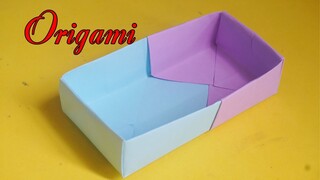 Cách làm hộp quà bằng giấy cực dễ - Cách Gấp Hộp Quà đơn giản Gấp giấy Origami -hộp bằng giấy a4