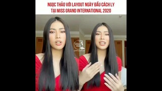 Á hậu Ngọc Thảo nói tiếng Anh ngày đầu cách ly lại Thái Lan tham dự Miss Grand International 2020