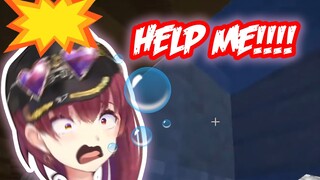 Marine Ultra Panic Moment and Almost Falls Off the Map 【Hololive Eng Sub】