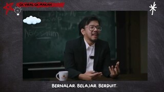 Quotes of the day Benalar Belajar Berduit