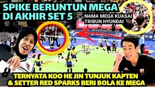 Spike Beruntun Megawati akhir Set 5 & Teriakan suporter sebut "Mega" Kuasai Tribun Hillstate
