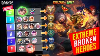 ONLY TIER LIST YOU NEED FOR CURRENT PATCH | META HEROES | ALL HEROES TIER LIST BY KAZUKI OFFICIAL