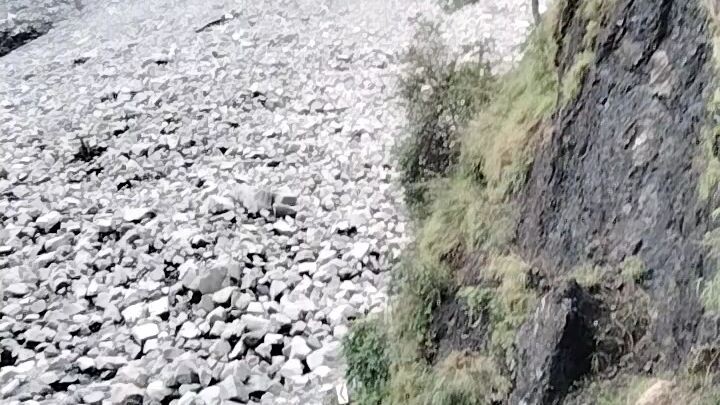 Falling rocks Bauko Mountain Province