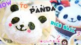 ✿✿How toPanda Rice ball panda onigiri bento panda วิธีทำข้าวหัวหมีแพนด้าค่า✿✿