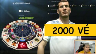 Chơi 2000 vé VÒNG QUANH THẾ GIỚI ra ngay Zidane ICONS từ thẻ 93+ và đập LH +8