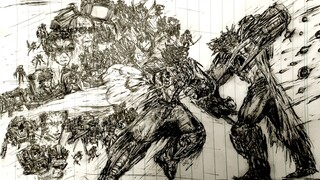 歼灭神力形态，大招设计图，强大的能量将身上的装备一一融化，一方身后是全族战士的虚影，一方身后是无数个压缩成小球的宇宙，这次你支持谁？