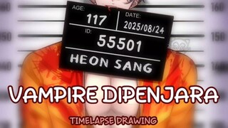 [OC Drawing] Vampire Tamvan Ini Kenapa Dipenjara, ya?