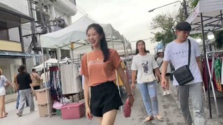 น้องแป้ีงเดินตลาดนัดถนนคนเดินเชียงรายทำไมเยอะและกว้างขนาดนี้ 😂